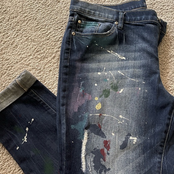 New York & Company Jeans Womens Painted Jeans Poshmark